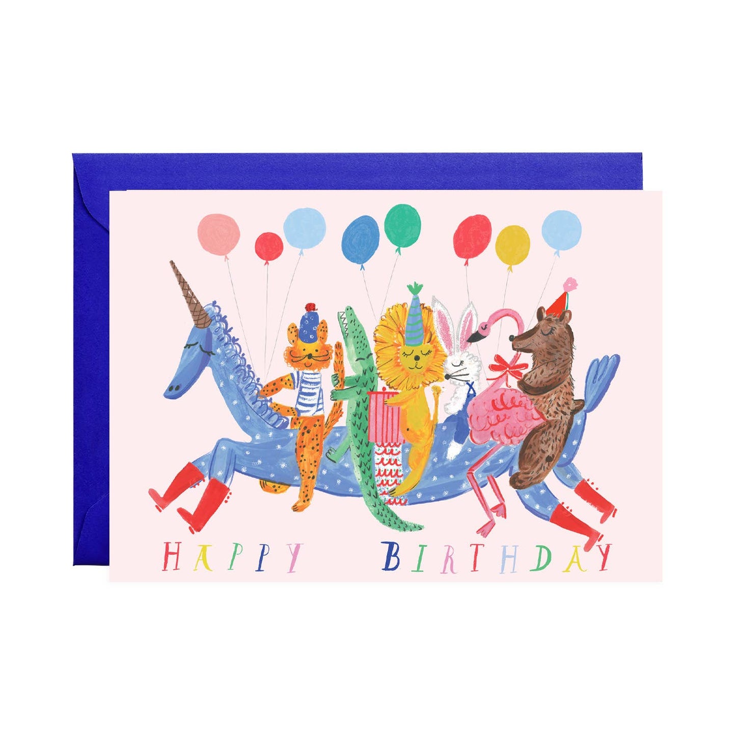 Unicorn Express - Birthday Greeting Card