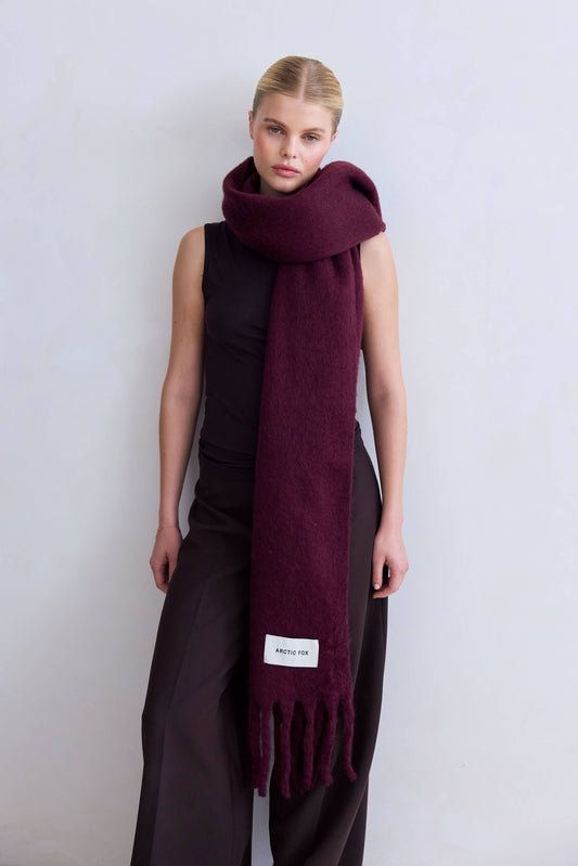 The Stockholm Scarf - 100% Recycled - Cherry Lacquer - FW25