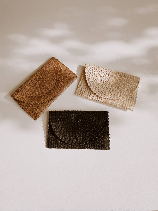 Rattan Clutch: Black