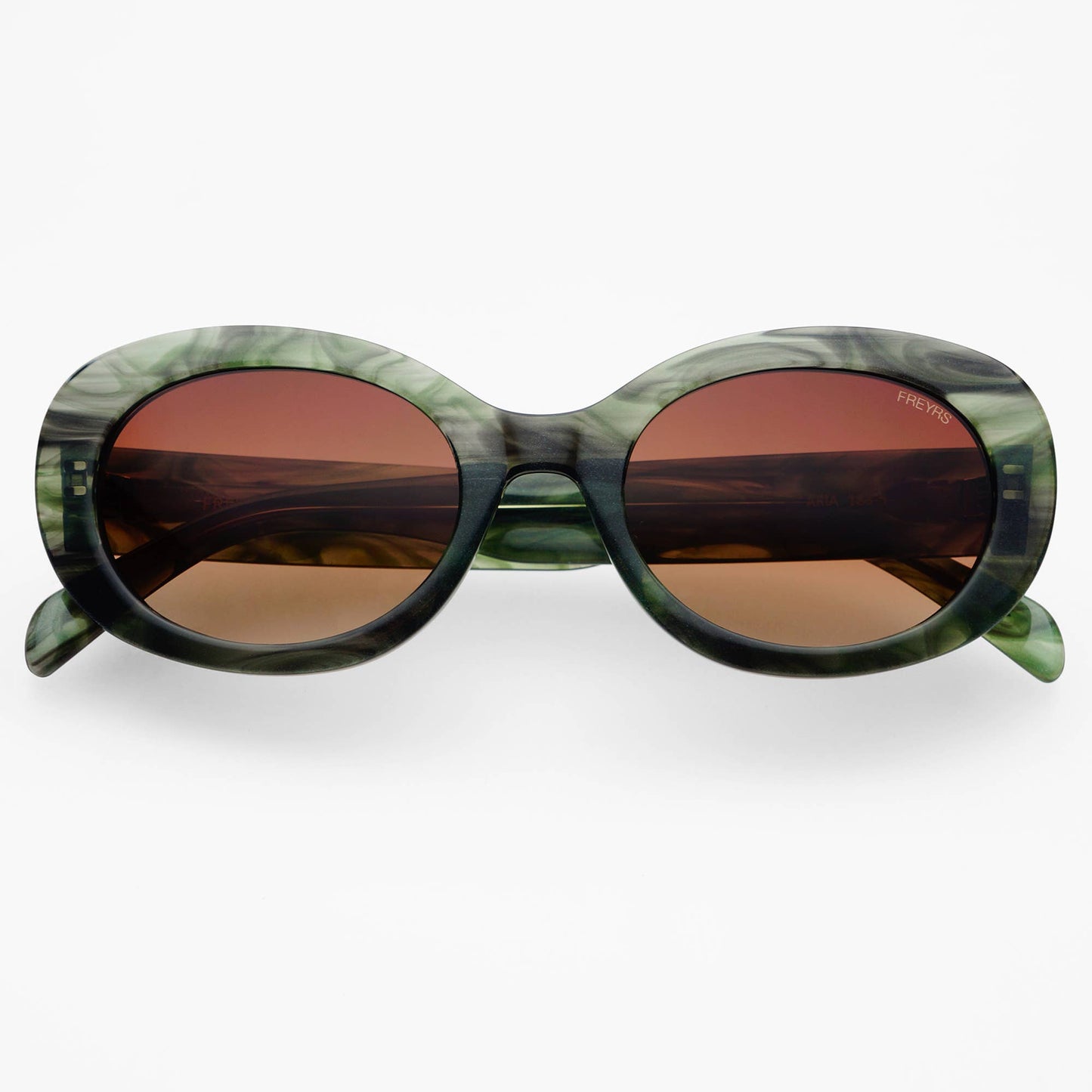 Aria Acetate Oval Sunglasses : Emerald