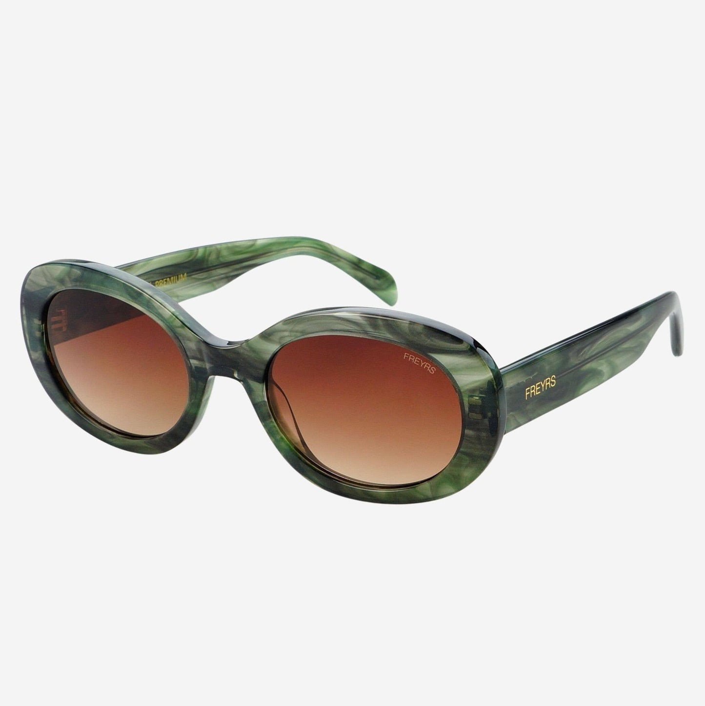 Aria Acetate Oval Sunglasses : Emerald