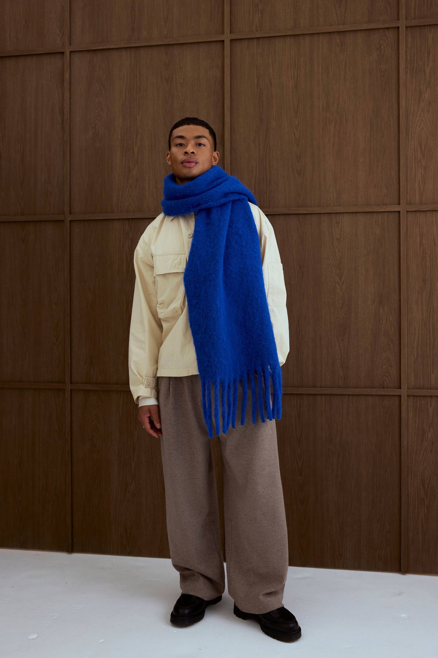The Reykjavik Scarf with RWS Wool - Electric Blue - FW25