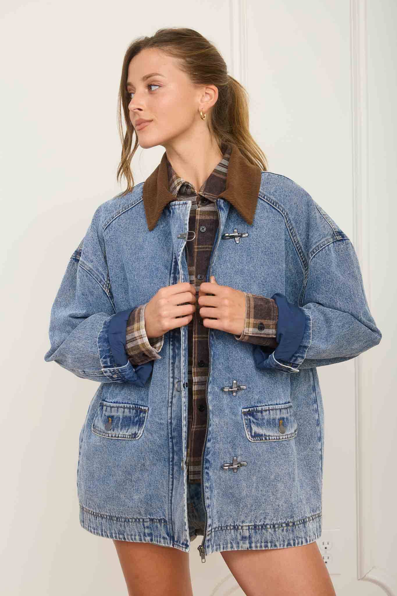 The Penelope Barn Jacket - latch hook hardware