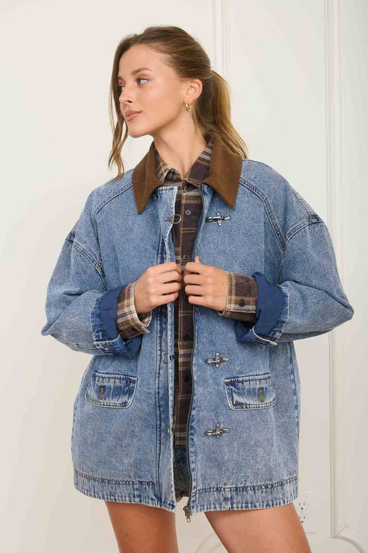 The Penelope Barn Jacket - latch hook hardware