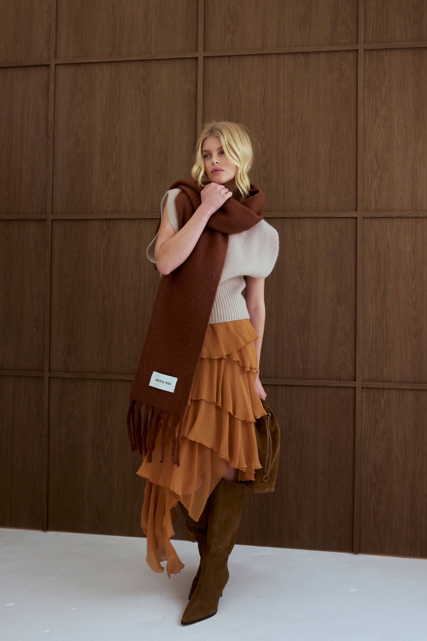 The Stockholm Scarf - 100% Recycled - Sepia