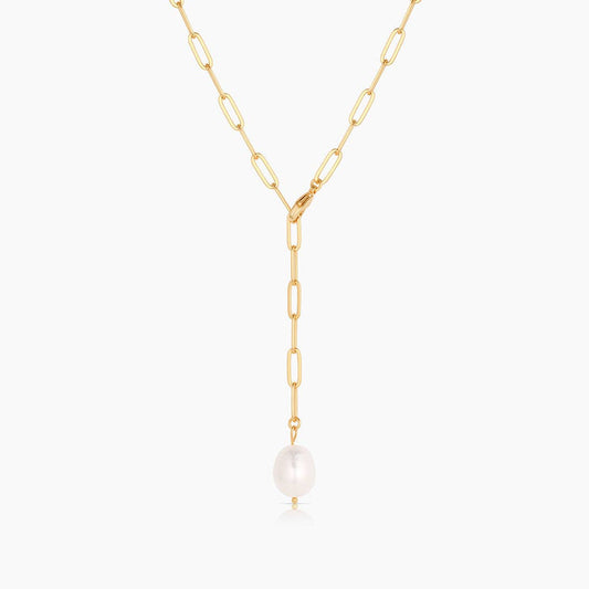 Lea Pearl Lariat Necklace