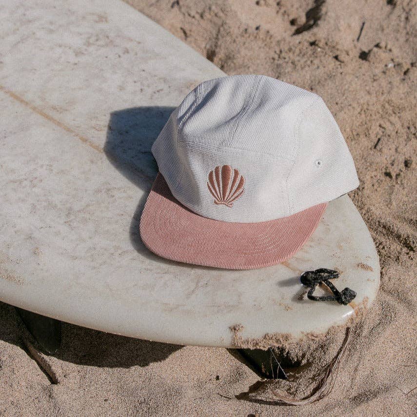Seashell Corduroy Five-Panel Hat: Size 3