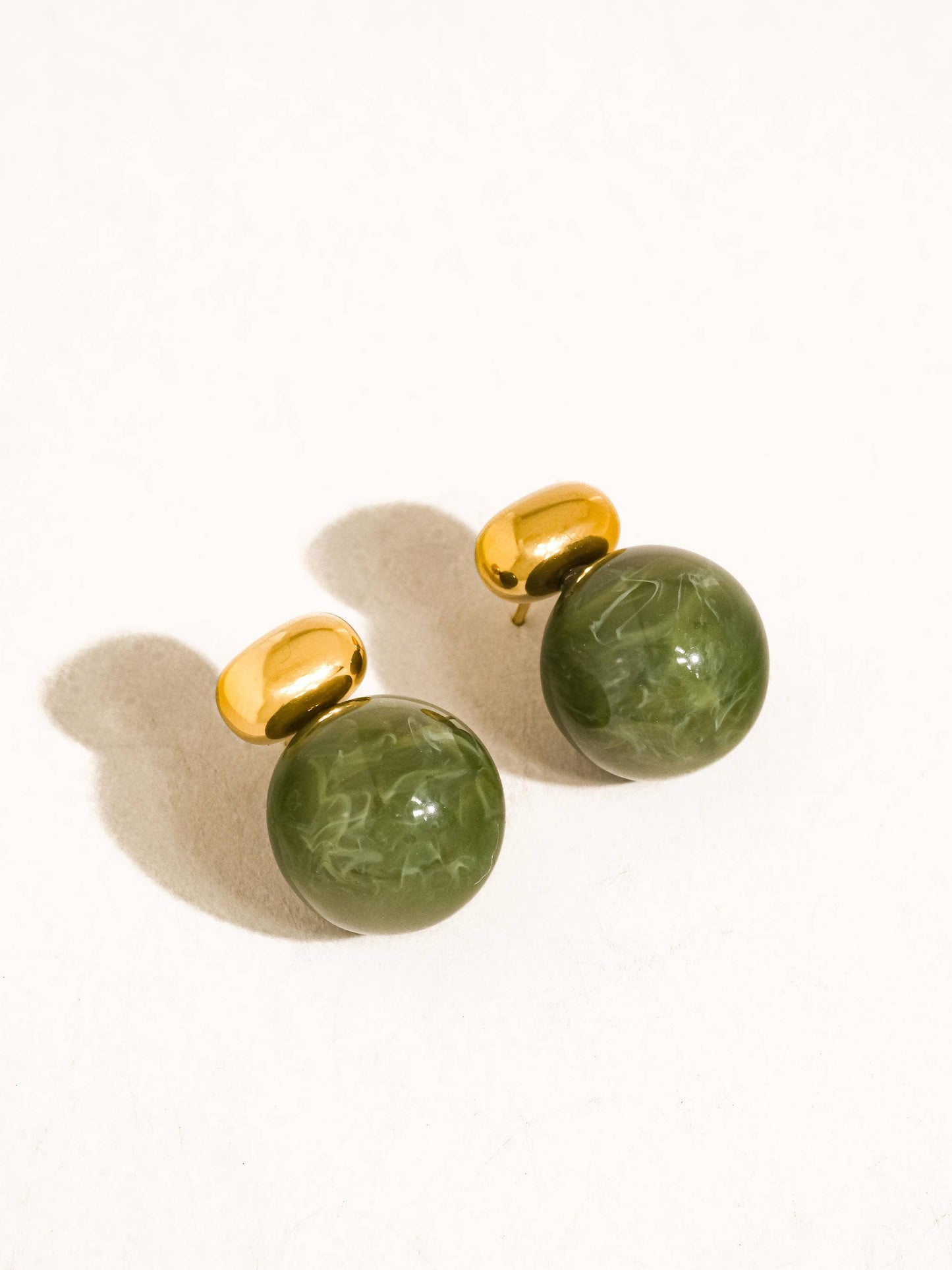 Velisse Green Marble Earrings