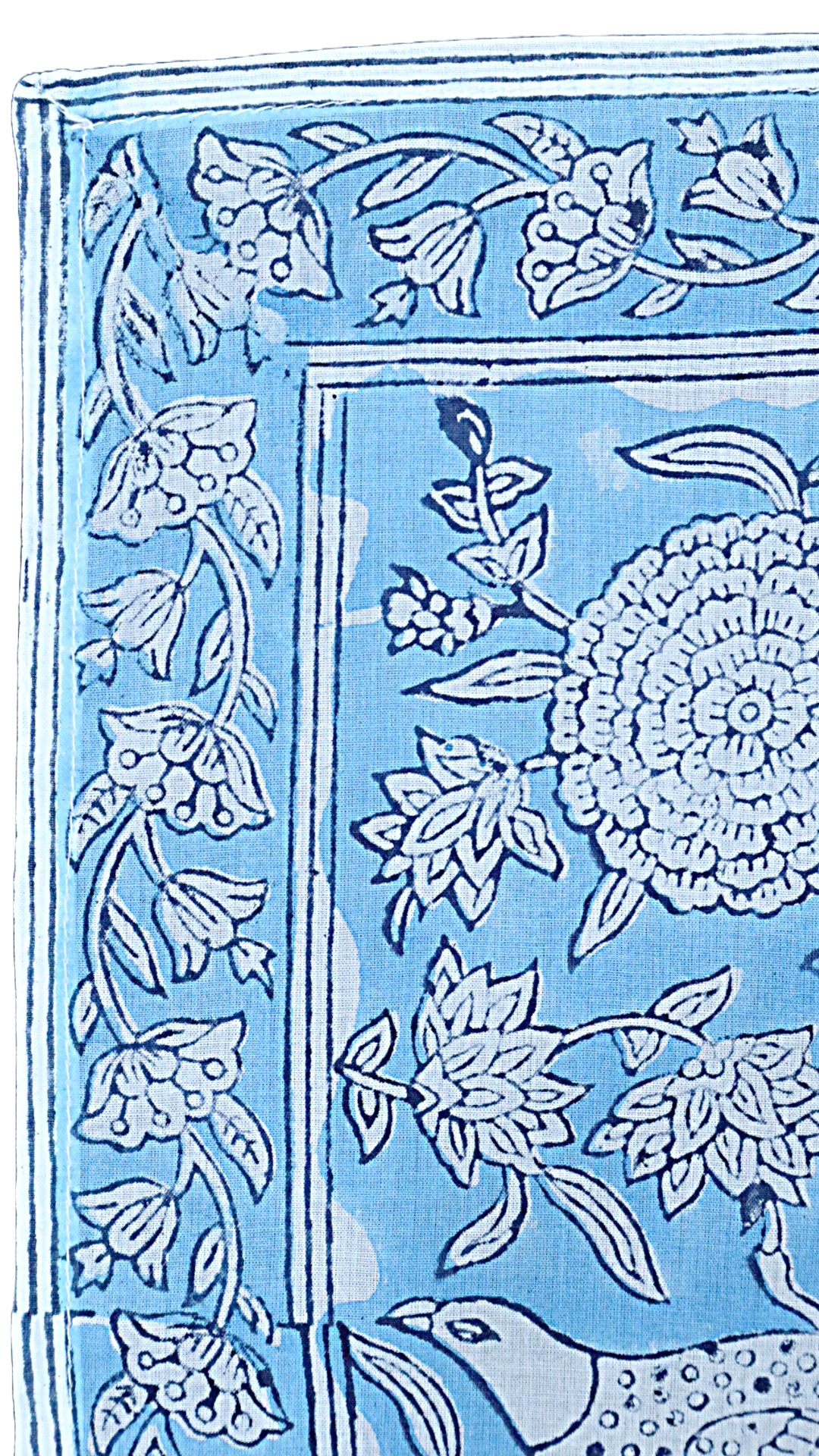 Blue Skies - Hand Block Printed Cotton Bandana