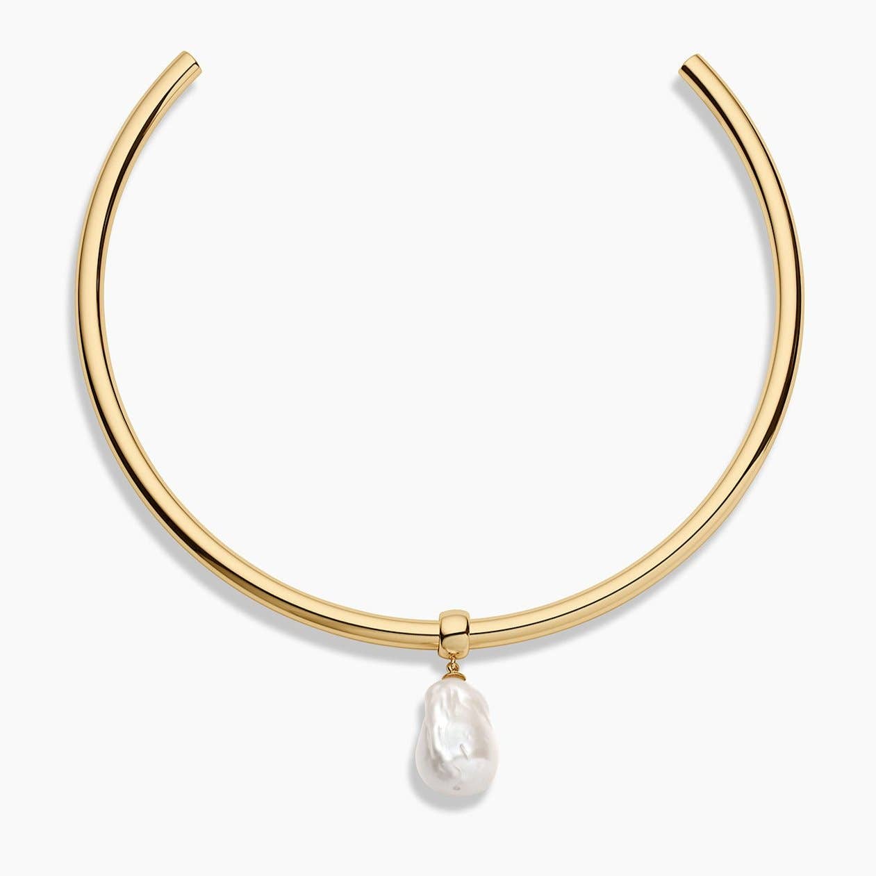 Talia Pearl Bail Charm: 14k Gold Plated