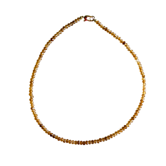 Dainty Candy Gemstone Necklace: Caramel