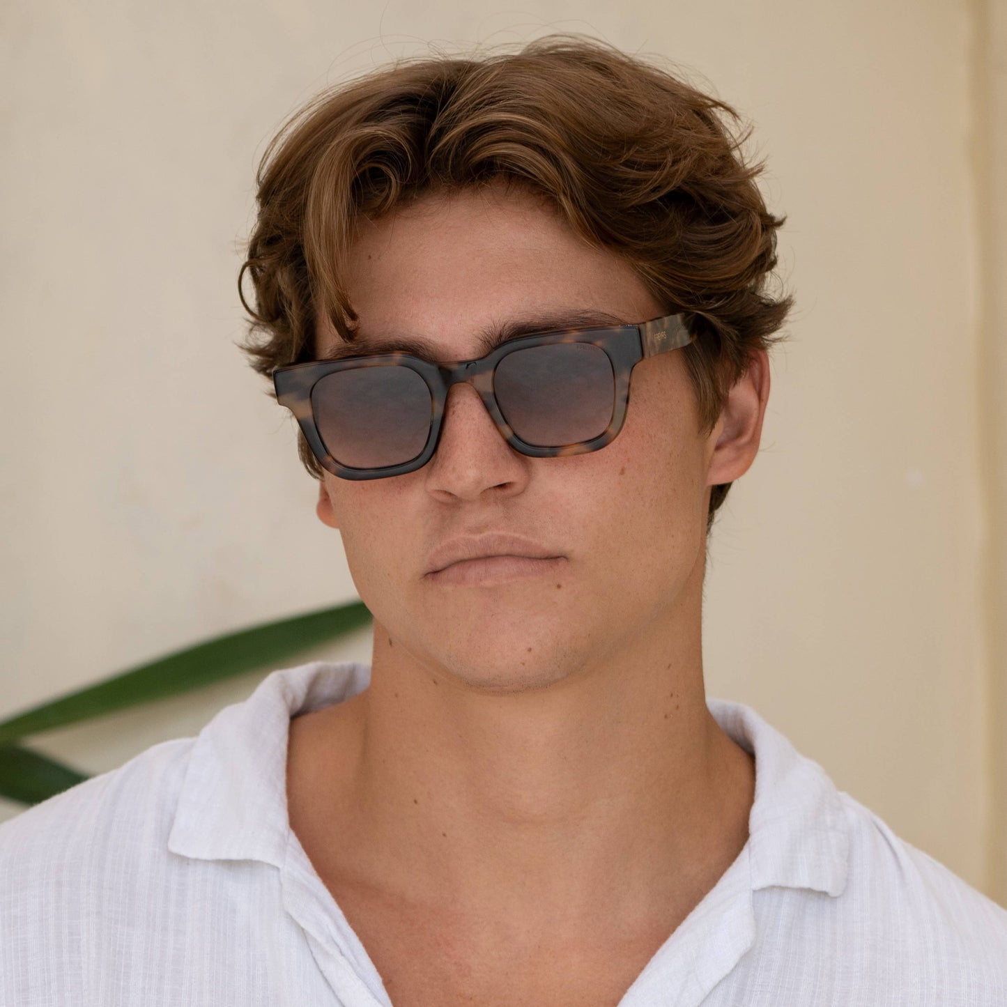 Atlas Acetate Mens Rectangular Sunglasses: Tortoise / Brown
