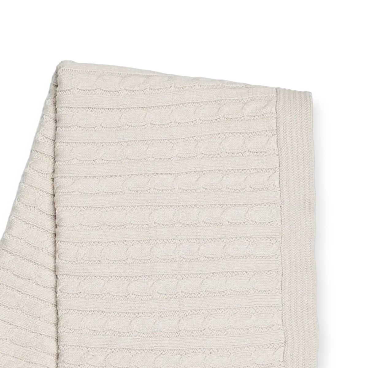Cable knit Sweater Baby Blanket (Organic Cotton): Natural