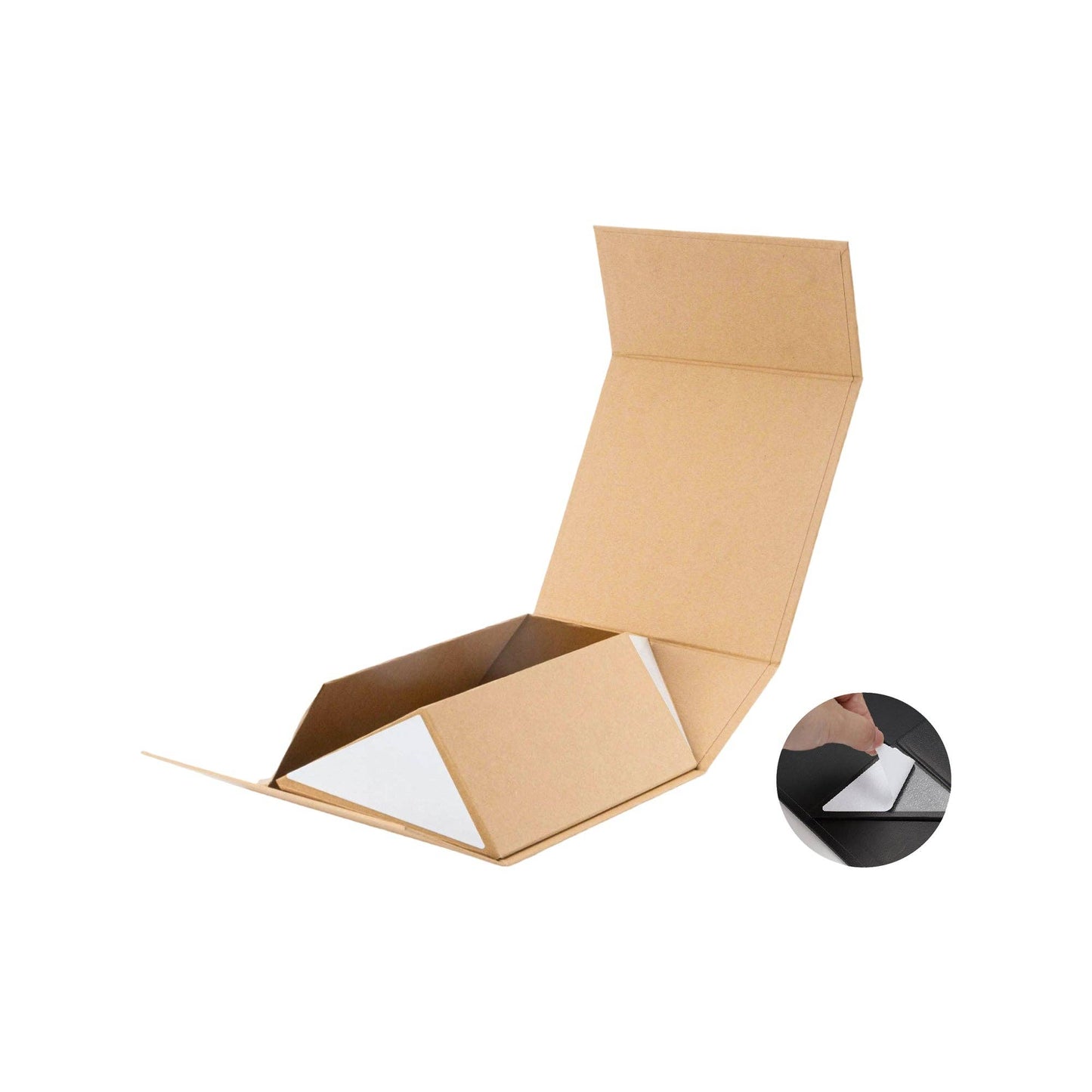 Collapsible Magnetic Kraft Gift Box 8x8x4