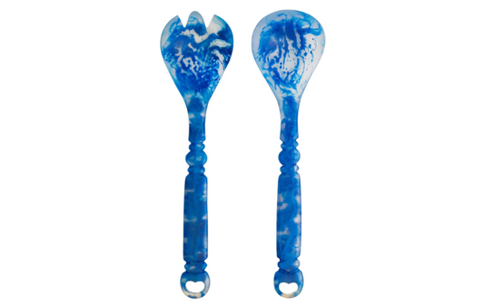 Wilkie Salad Servers - Lapis