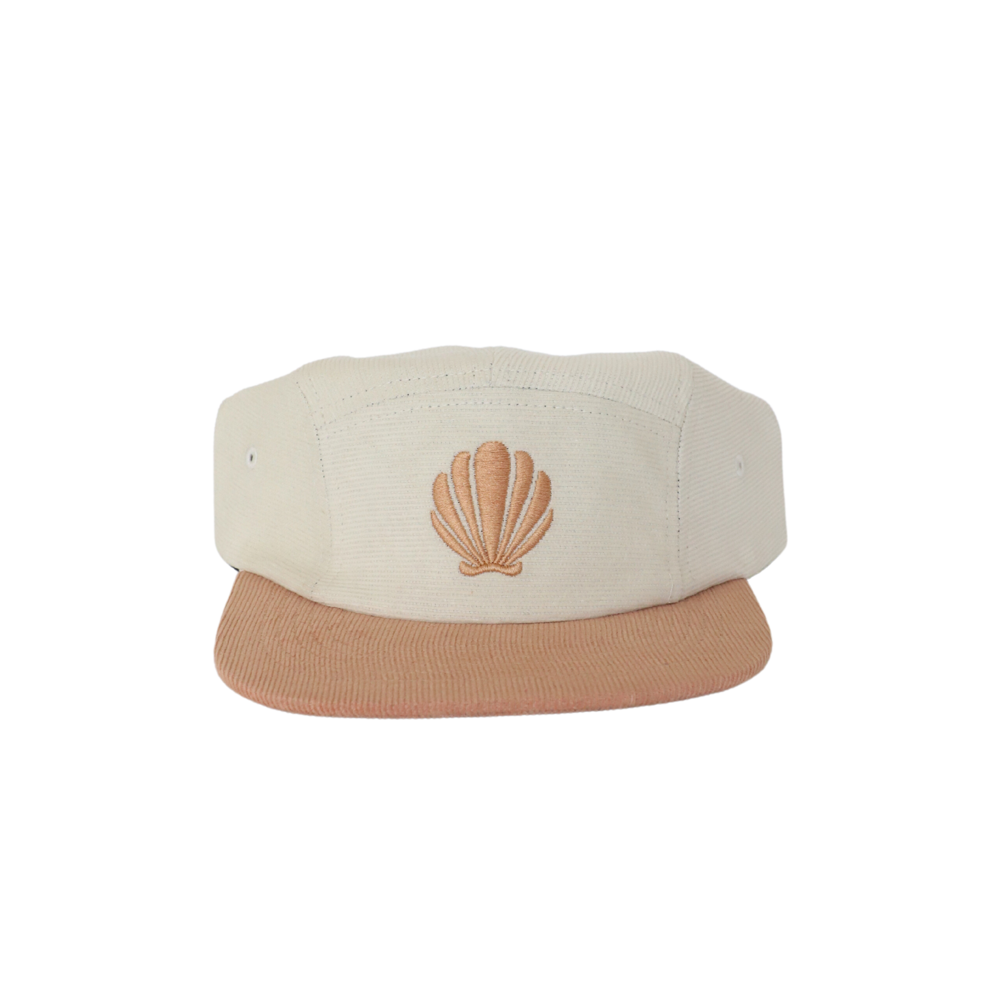 Seashell Corduroy Five-Panel Hat: Size 3